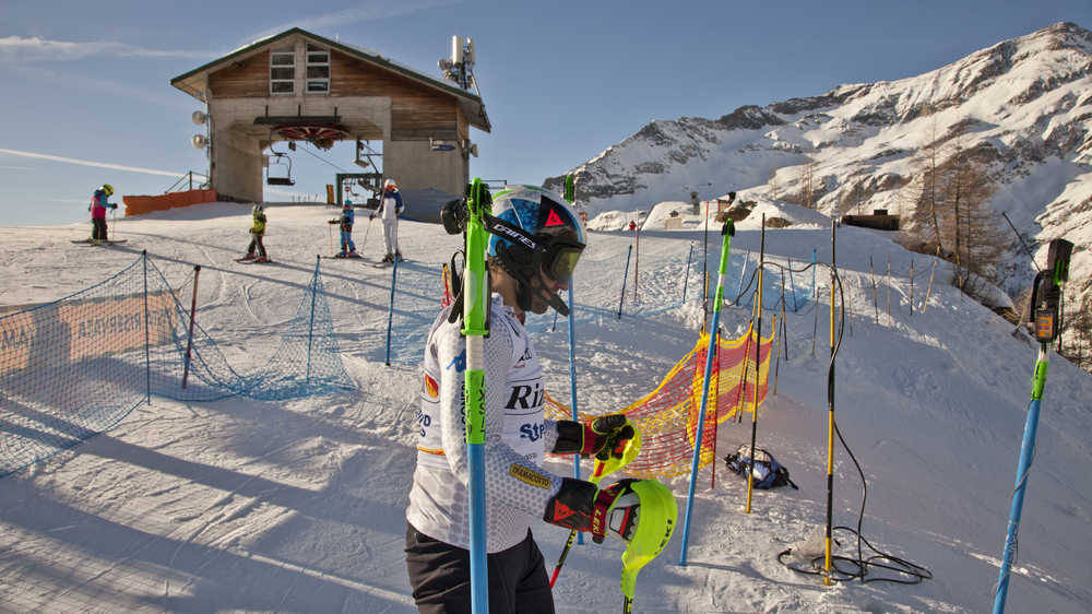 Gli Azzurri dello slalom sulle nevi del Monterosa Ski