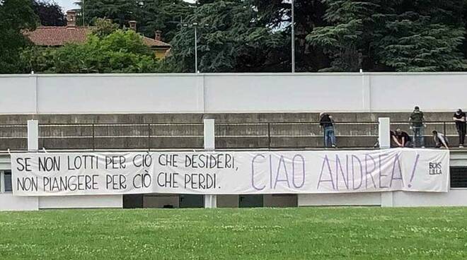 Striscione Boys Lilla Andrea Rinaldi A.C. Legnano