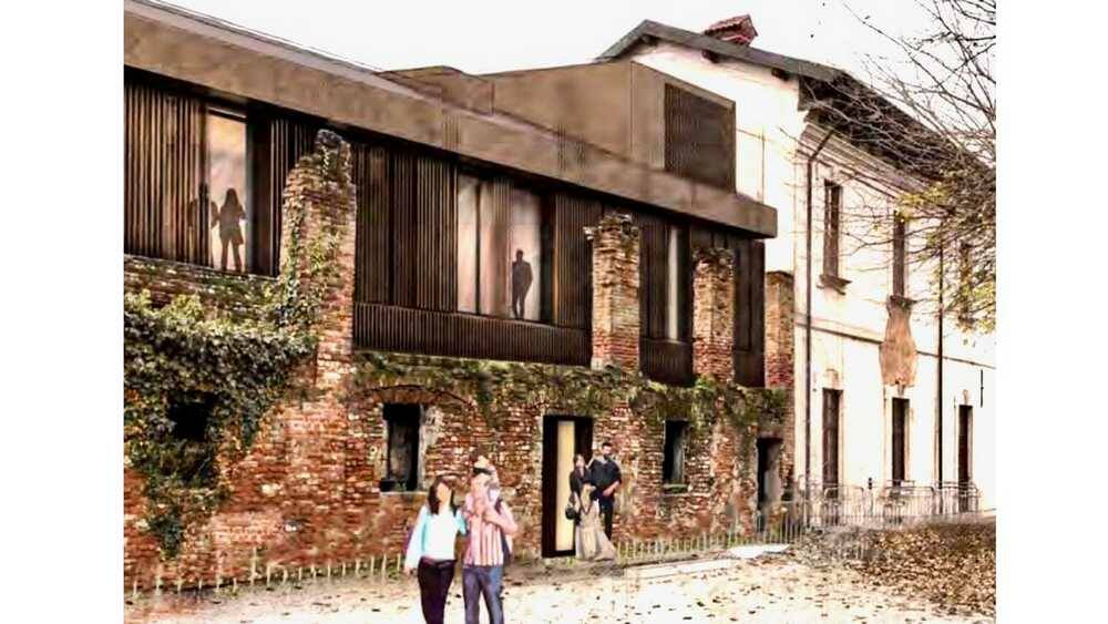 Castello di Legnano rendering nuovi spazi antiche stalle